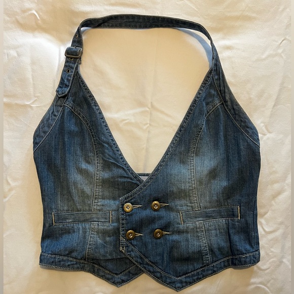 ubfree Jackets & Blazers - ubfree Women's Denim Halter Vest